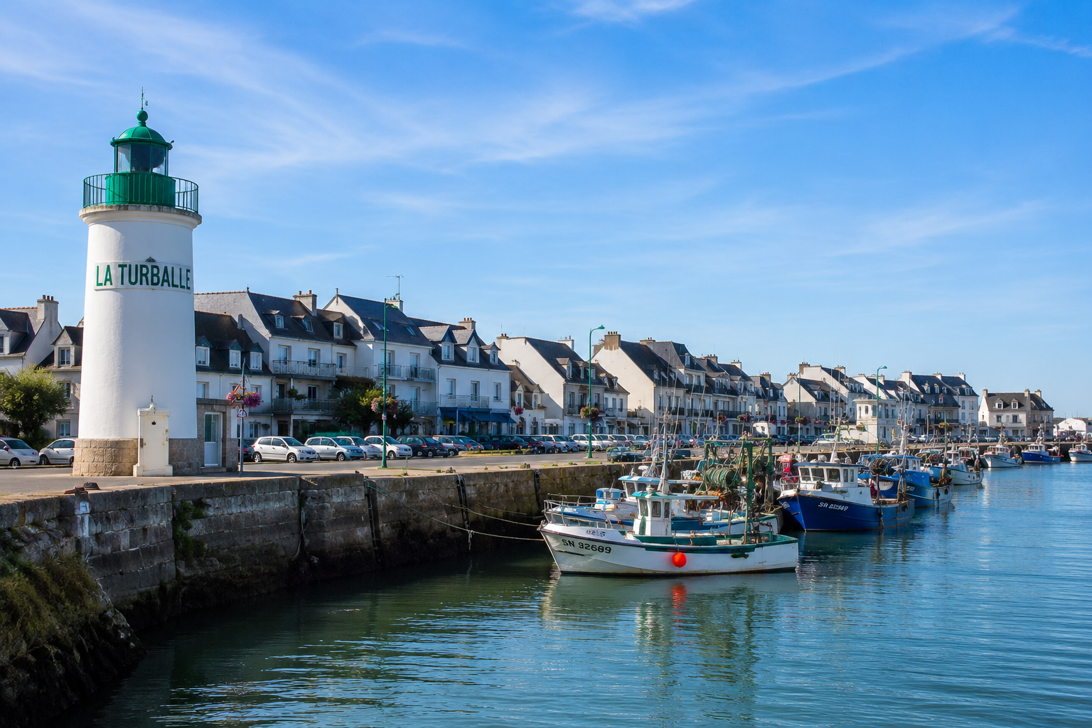 La Turballe, port de pêche et son phare